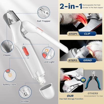 2-IN-1 CAT NAIL CLIPPER & GRINDER