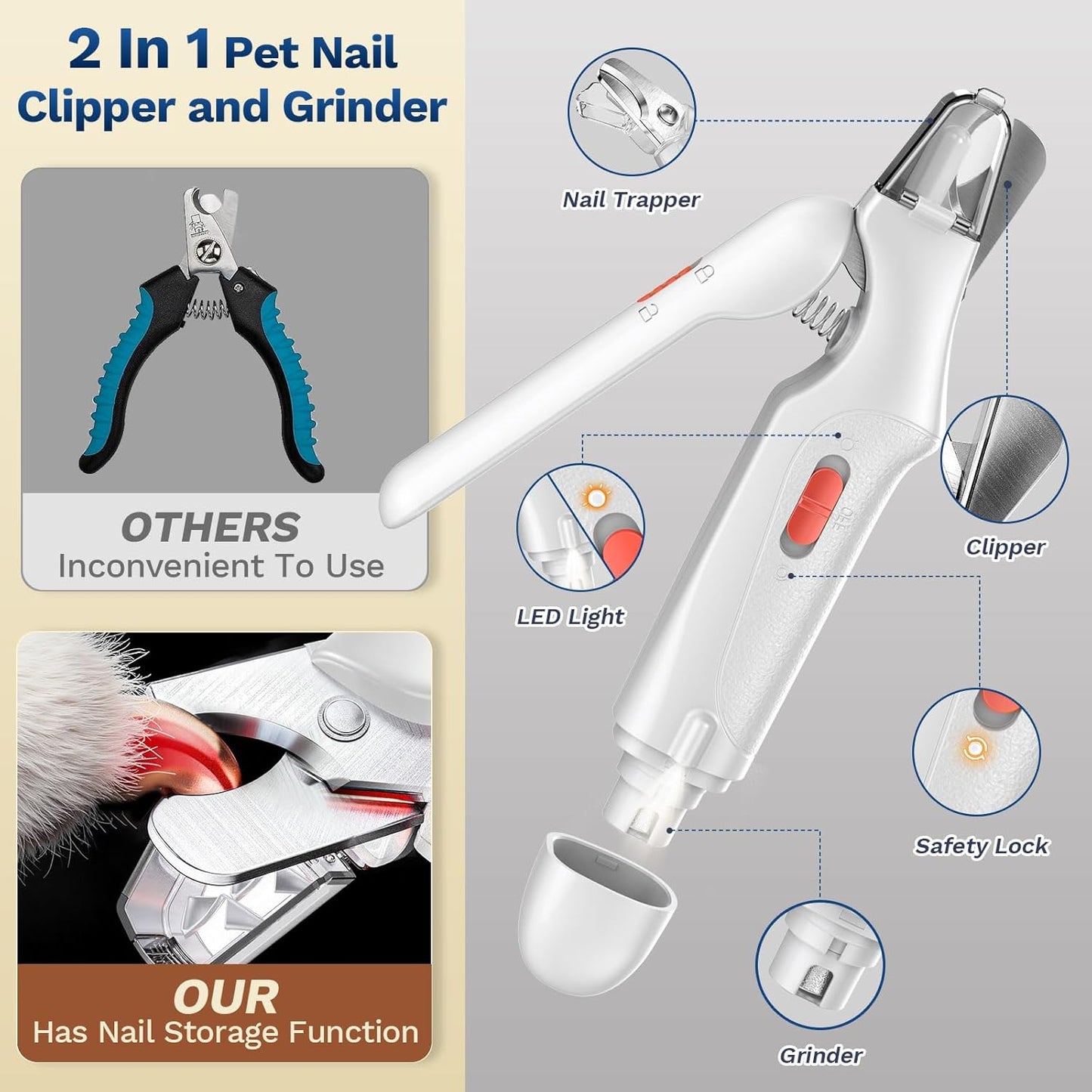 2-IN-1 CAT NAIL CLIPPER & GRINDER