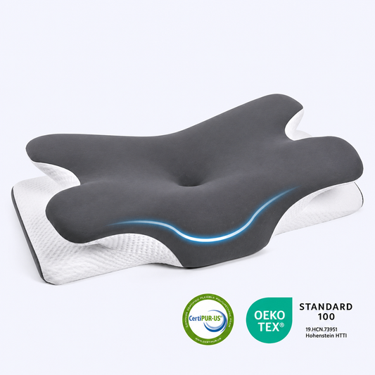 ERGONOMIC NECK SUPPORT FOR COOLER, BETTER SLEEP